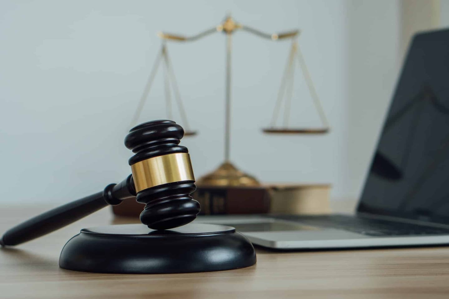 Lawyer working on documents at a desk
