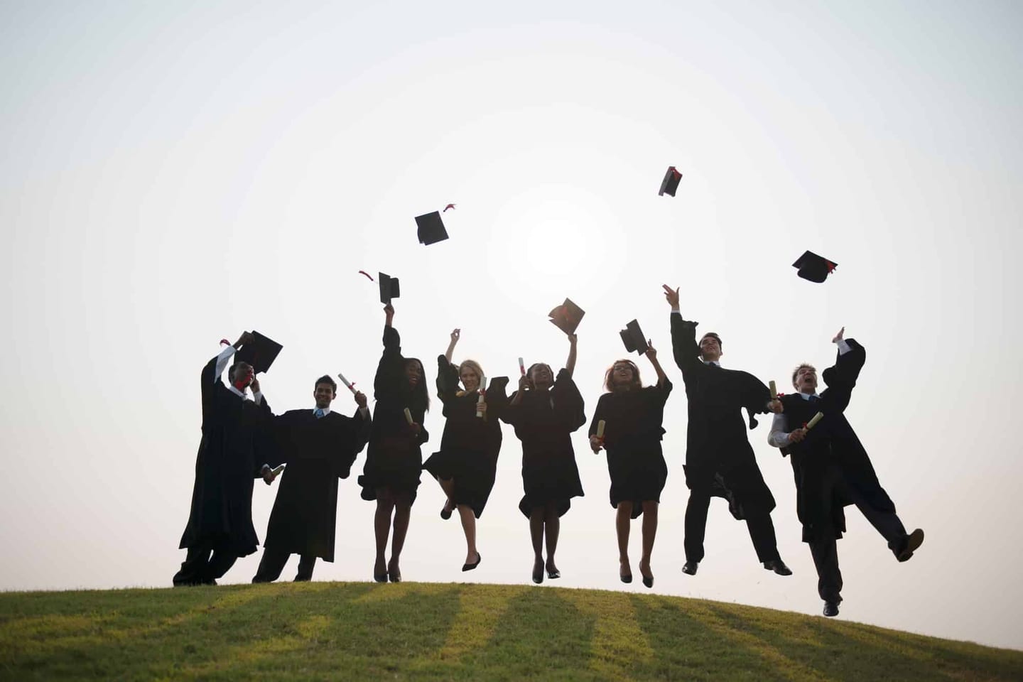Students at a graduation ceremony